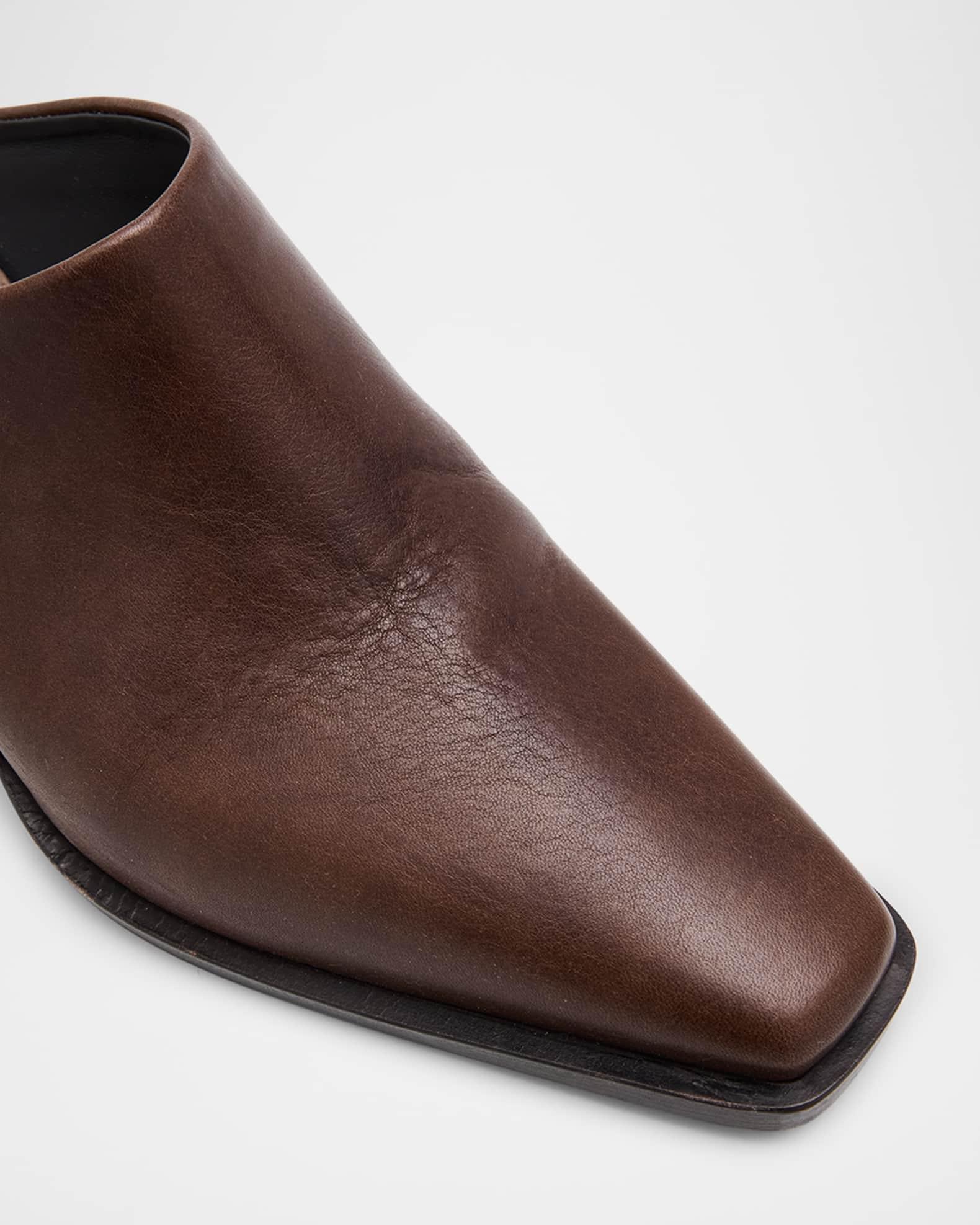 Western Leather Monili-Heel Mules Product Image