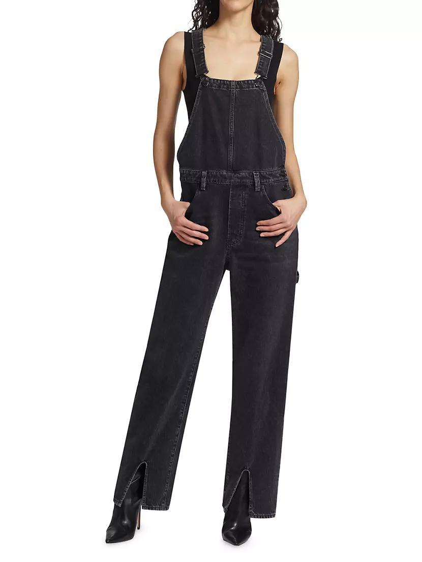 Cindy Wide-Leg Denim Overalls Product Image