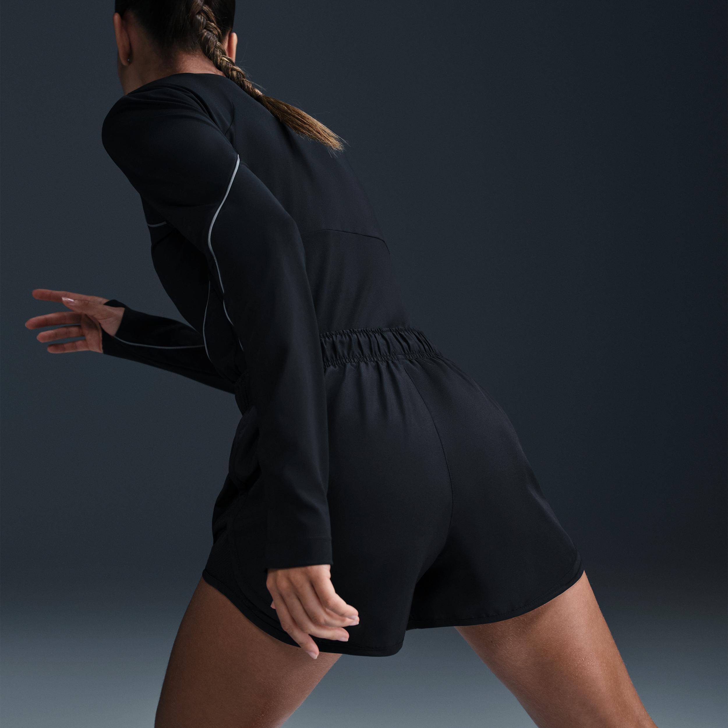 Women's Nike Tempo Dri-FIT Mid-Rise 3-in. Running Shorts, Size: XL, Black Black Product Image
