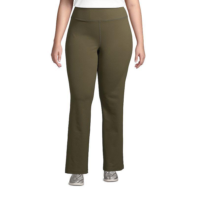 Plus Size Lands End Active UPF 50 Yoga Pants, Womens Green Moss Product Image