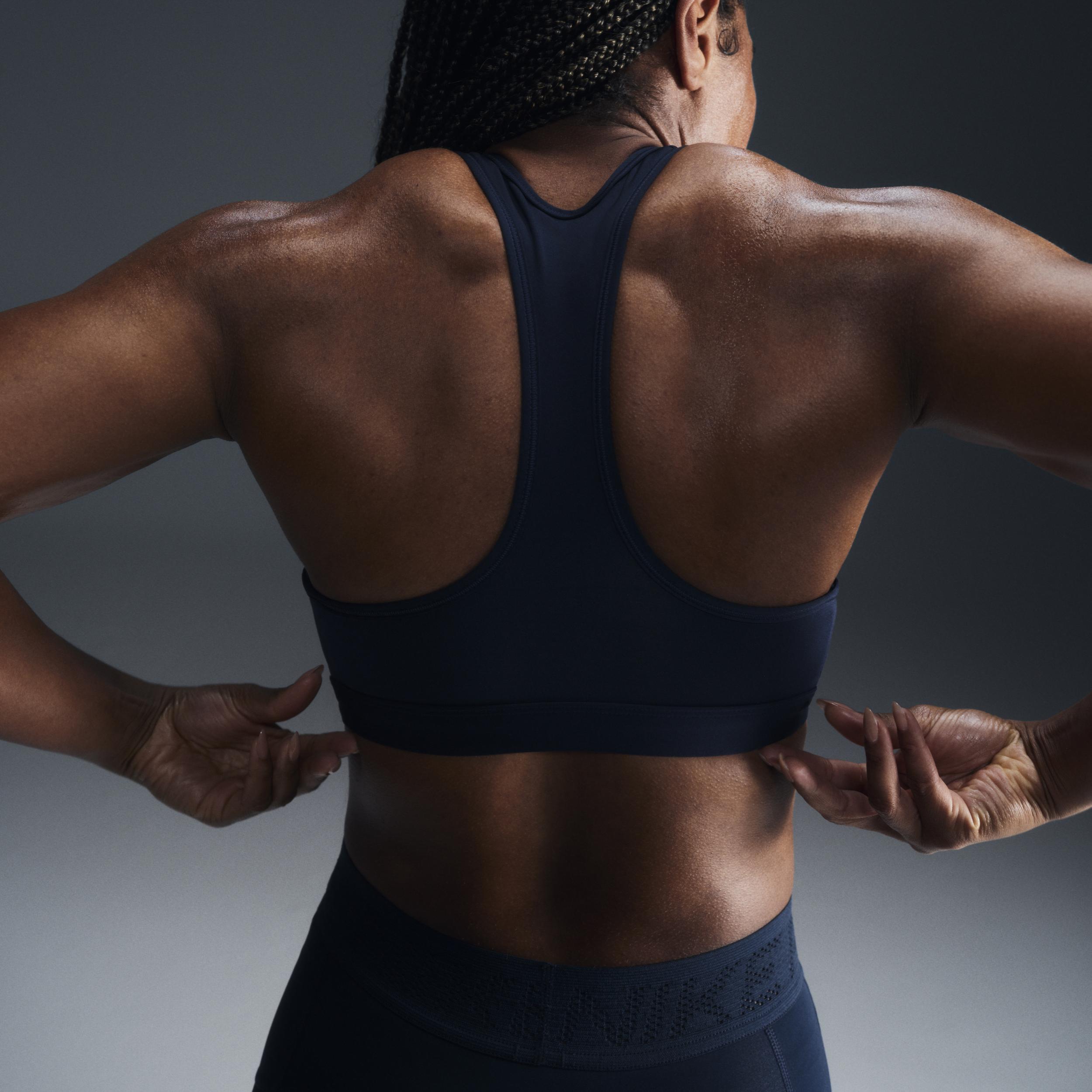 Women's Nike Swoosh Medium Support Padded Sports Bra, Size: Small, Armory Blue Product Image