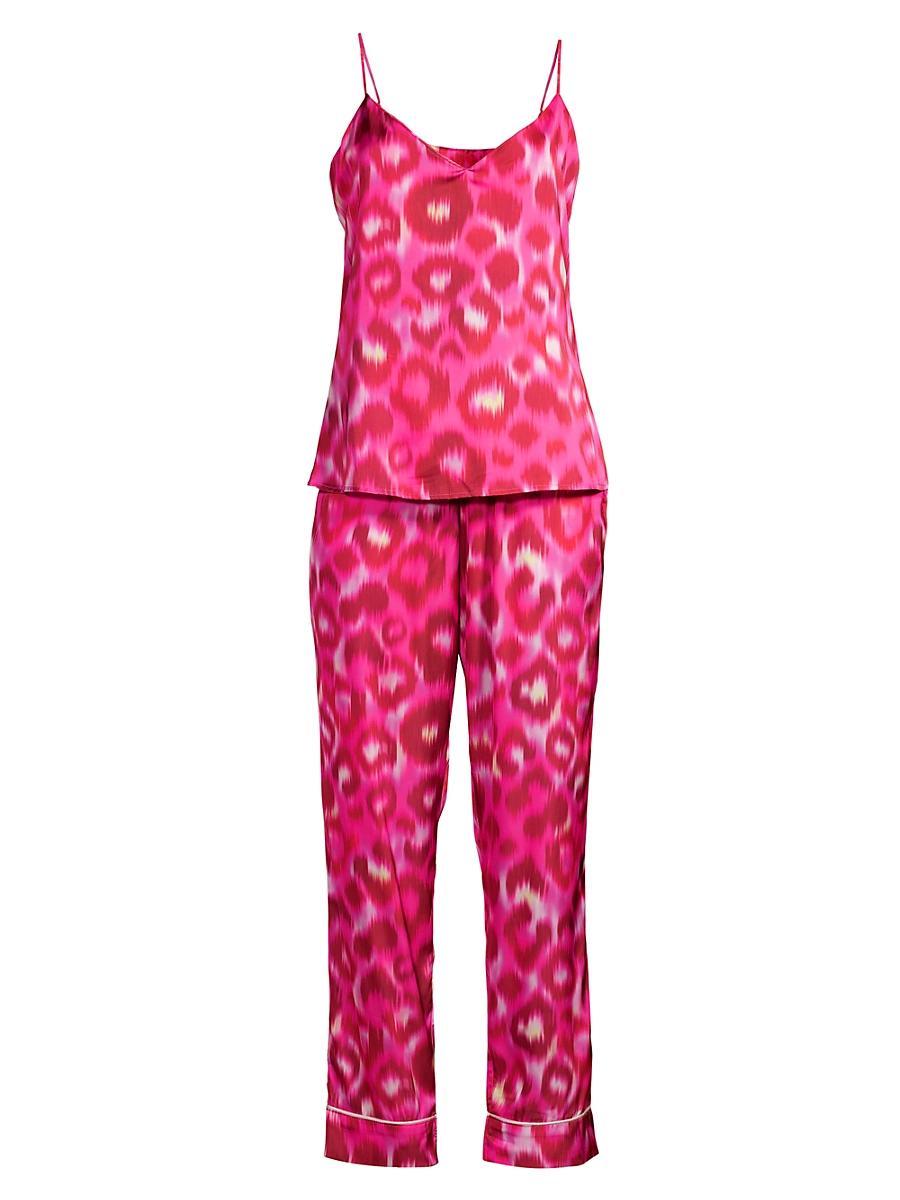 Womens Into The Wild Linda Leopard Long Camisole Pajama Set Product Image
