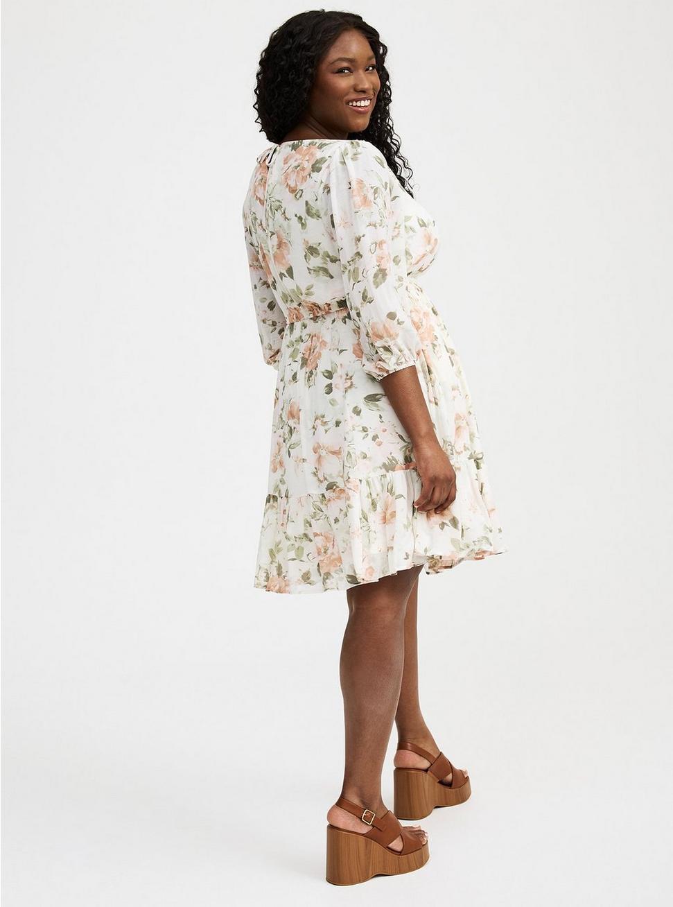 Mini Chiffon Tiered Babydoll Dress Product Image