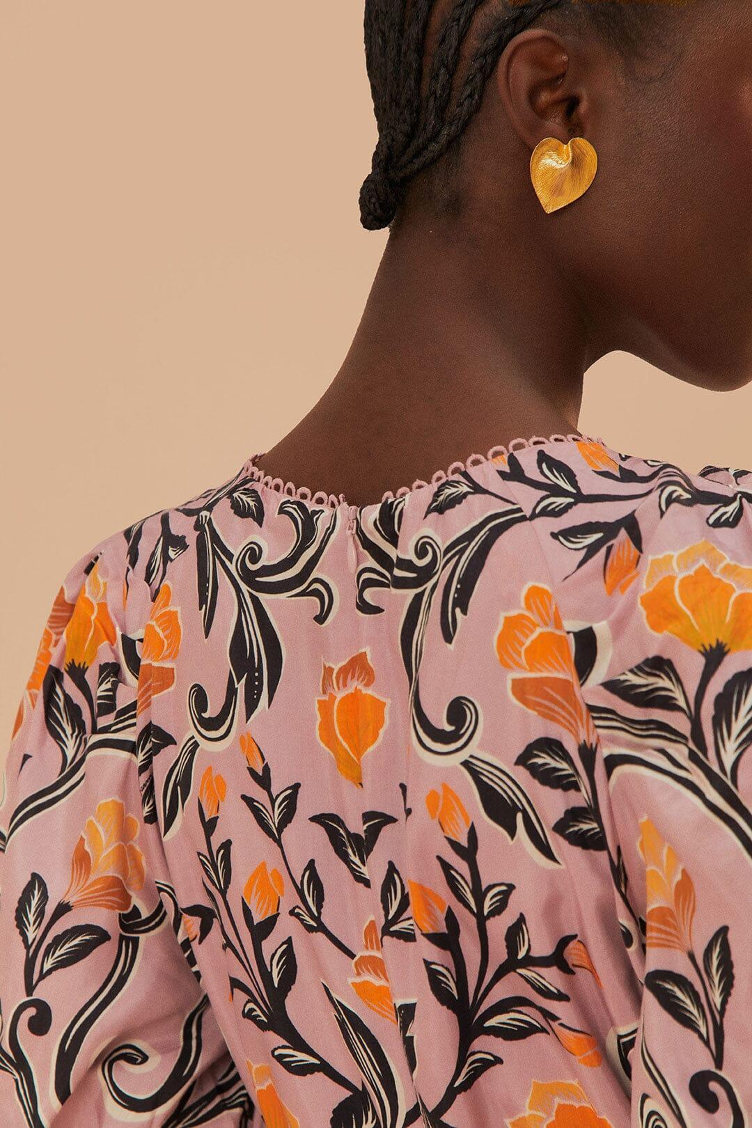 Arabesque Floral Lilac Mini Dress, ARABESQUE FLORAL LILAC / XS Product Image