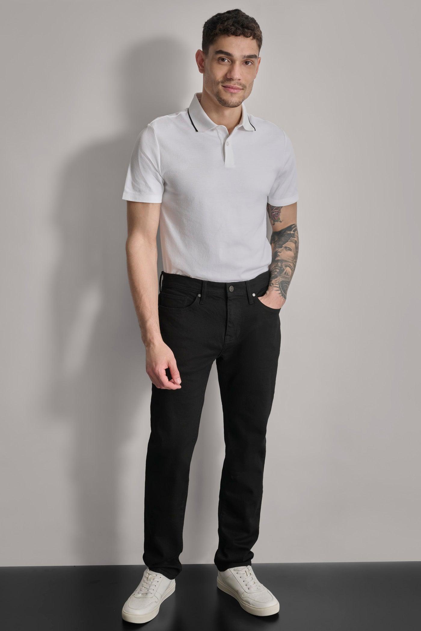 SLIM STRAIGHT BLACK DENIM Product Image