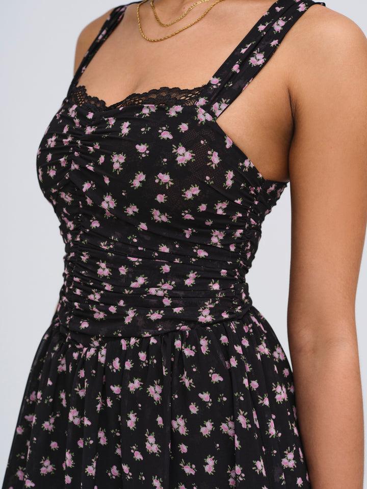 Noa Midi Dress — Black Product Image