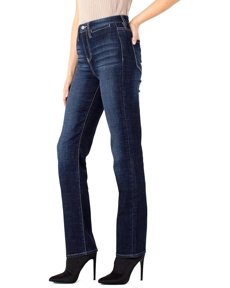 Petite Kennedy Straight Mid-Rise Silky Soft Dual FX Denim Product Image