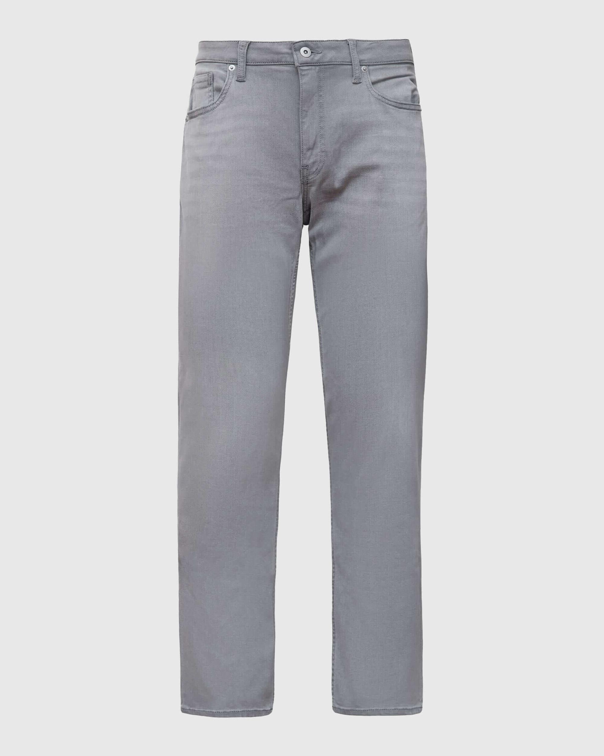 Medium Gray Wash Straight Comfort Stretch Jeans Product Image