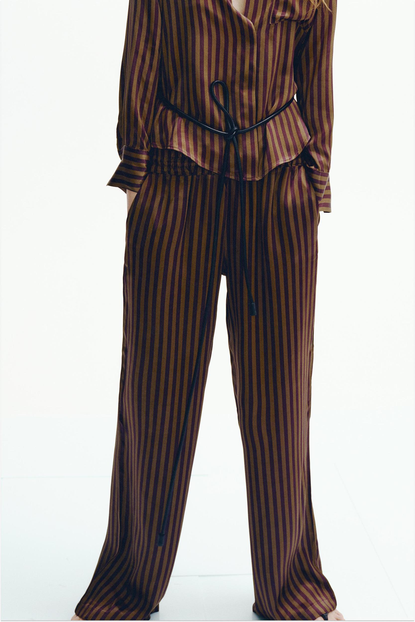 STRIPED SATIN SHIRT Product Image
