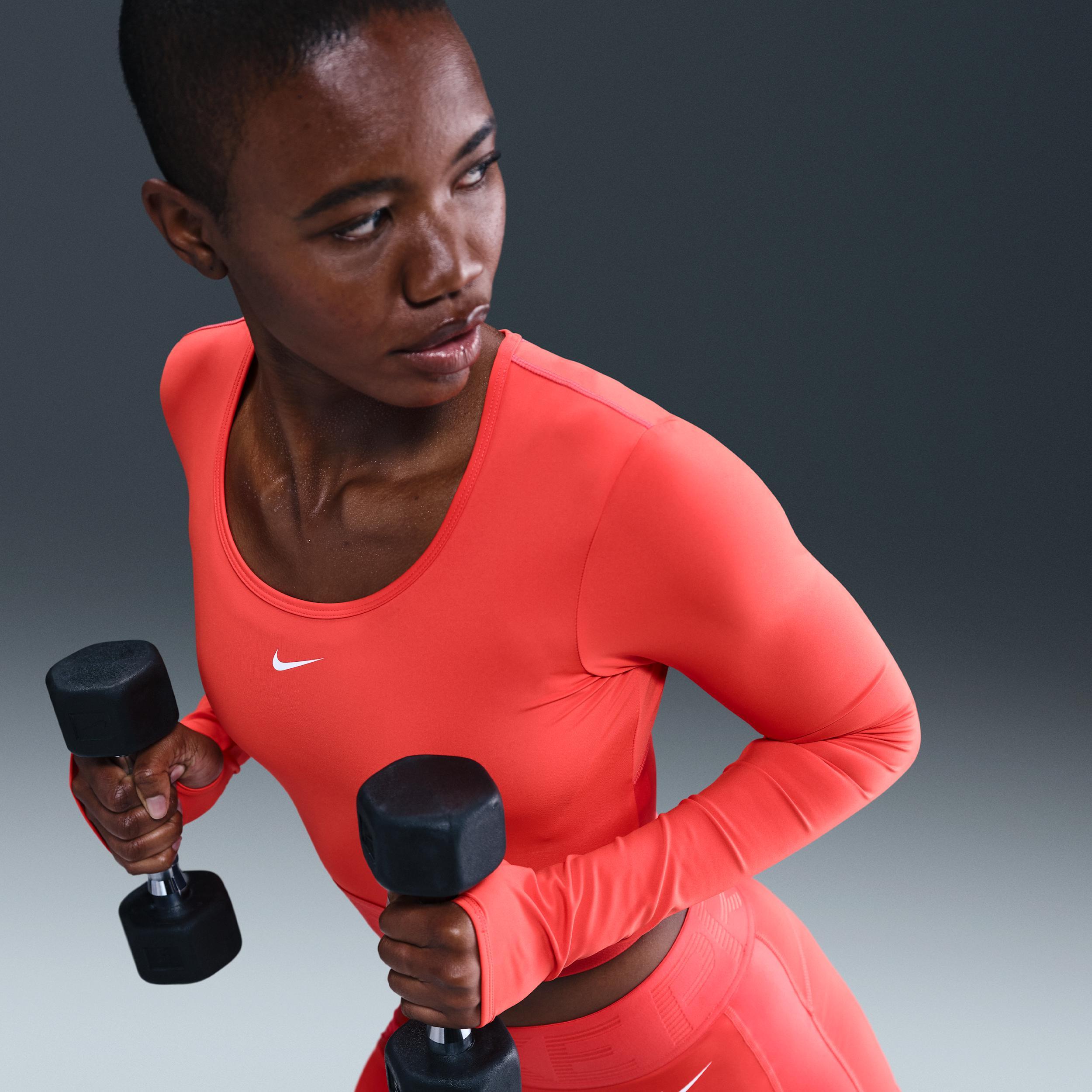 Nike Pro Women's Dri-FIT Cropped Long-Sleeve Top Product Image