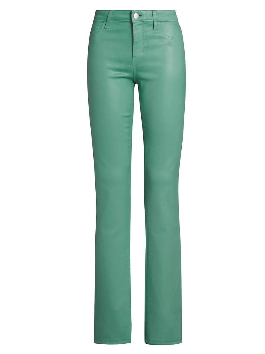 Womens Selma Coated High-Rise Sleek Baby Boot Jeans Product Image