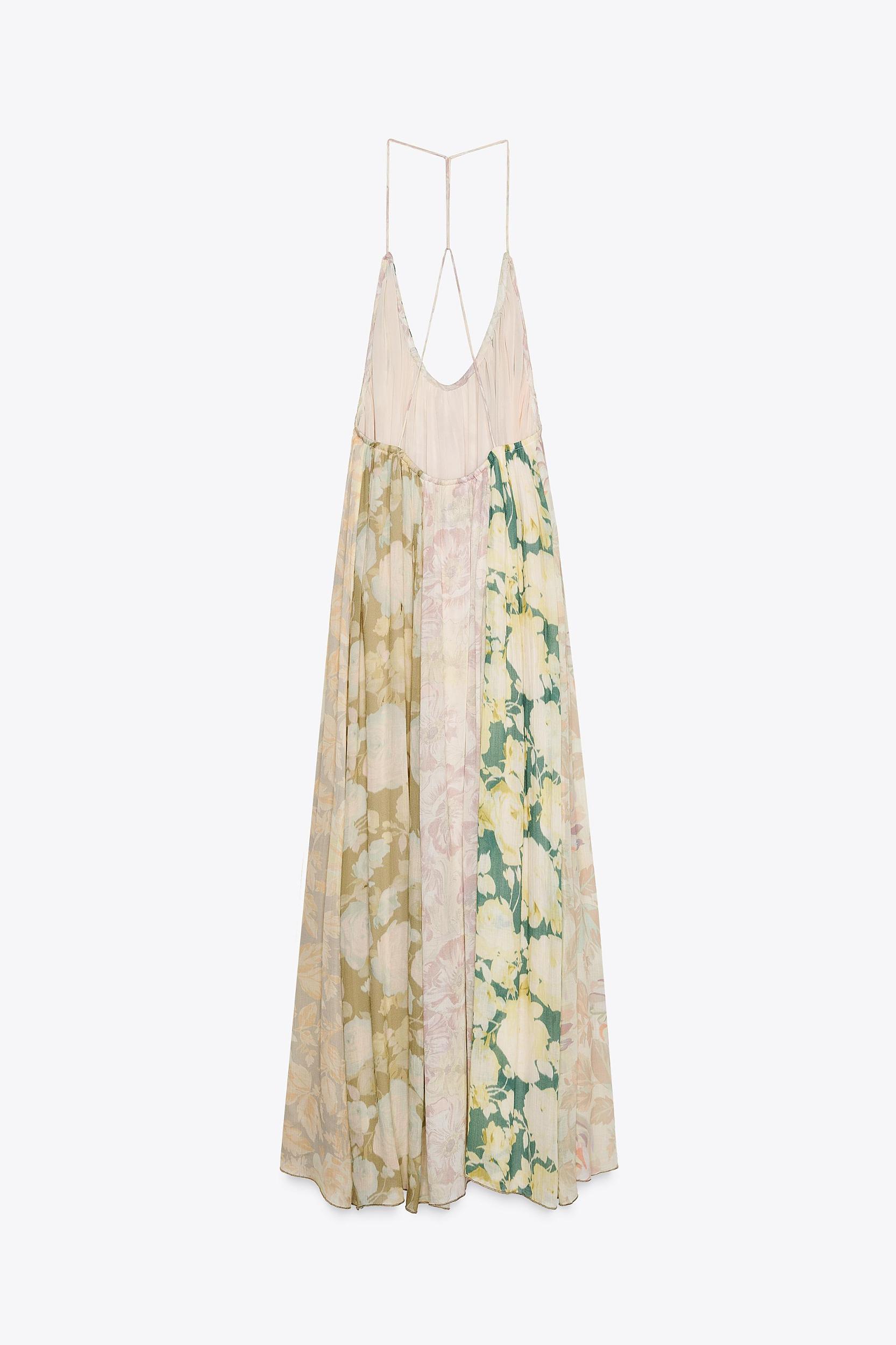 FLORAL PATCHWORK DRESS ZW COLLECTION Product Image