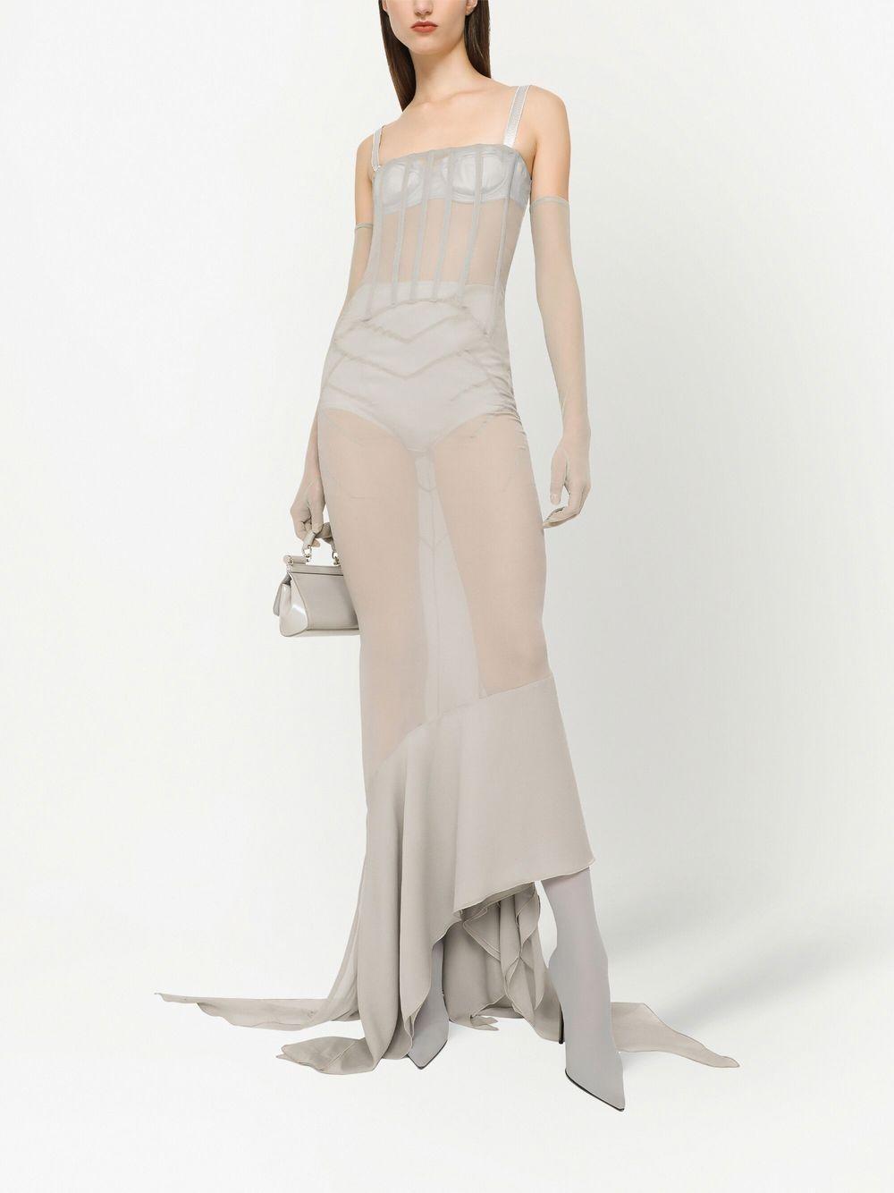 KIM DOLCE&GABBANA draped silk dress Product Image