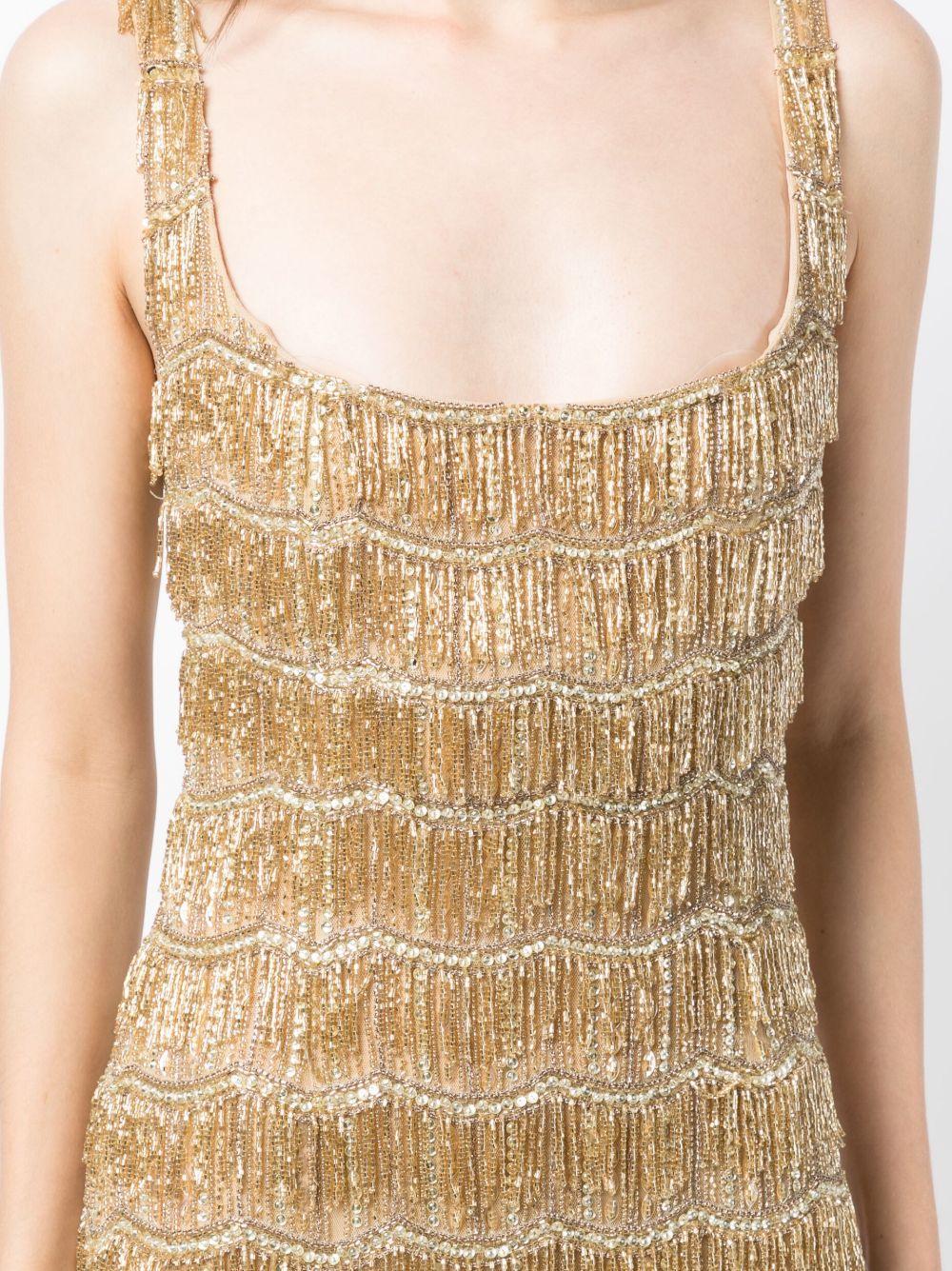 Sadie fringed gown dress Product Image