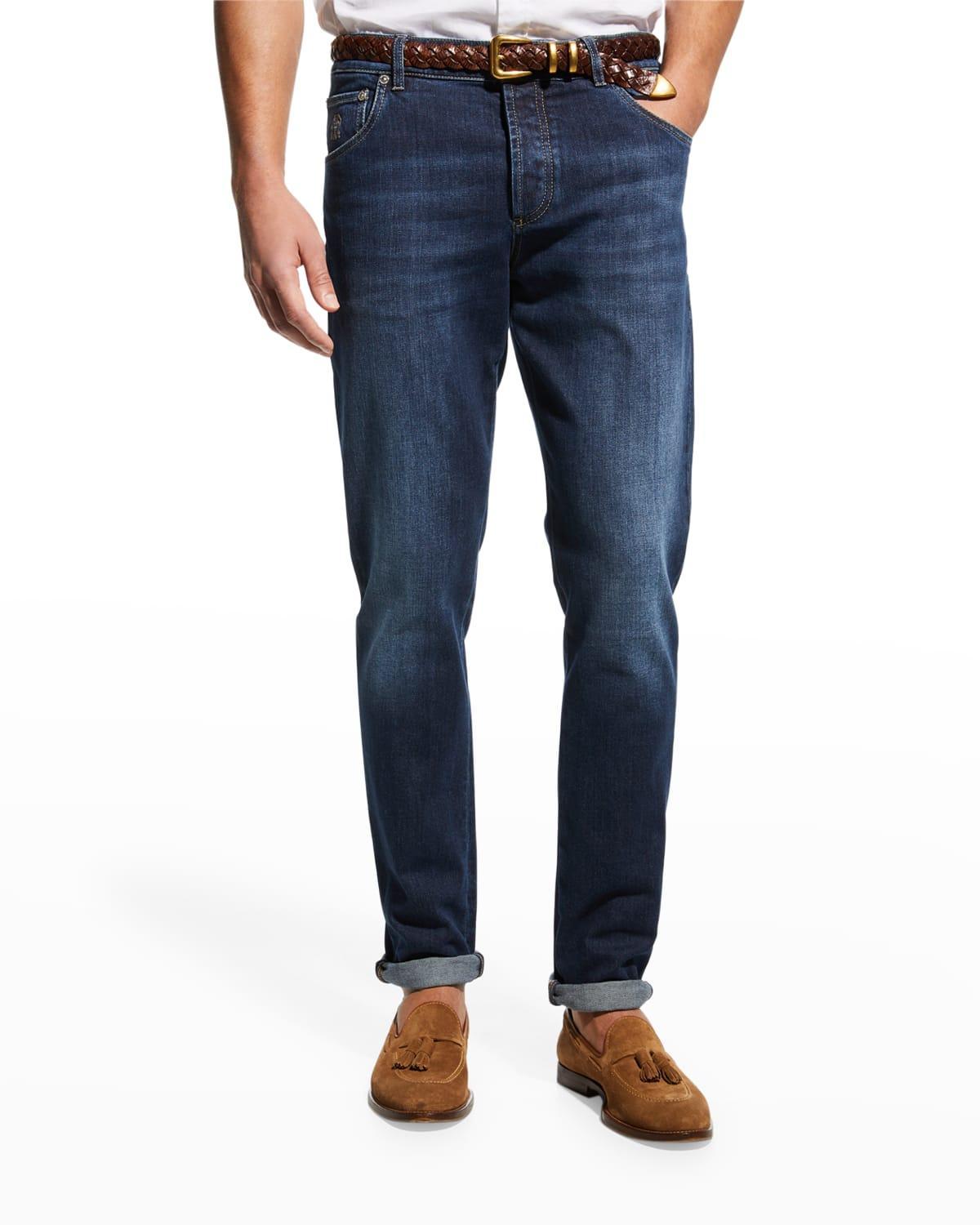 Mens 5-Pocket Denim Jeans Product Image