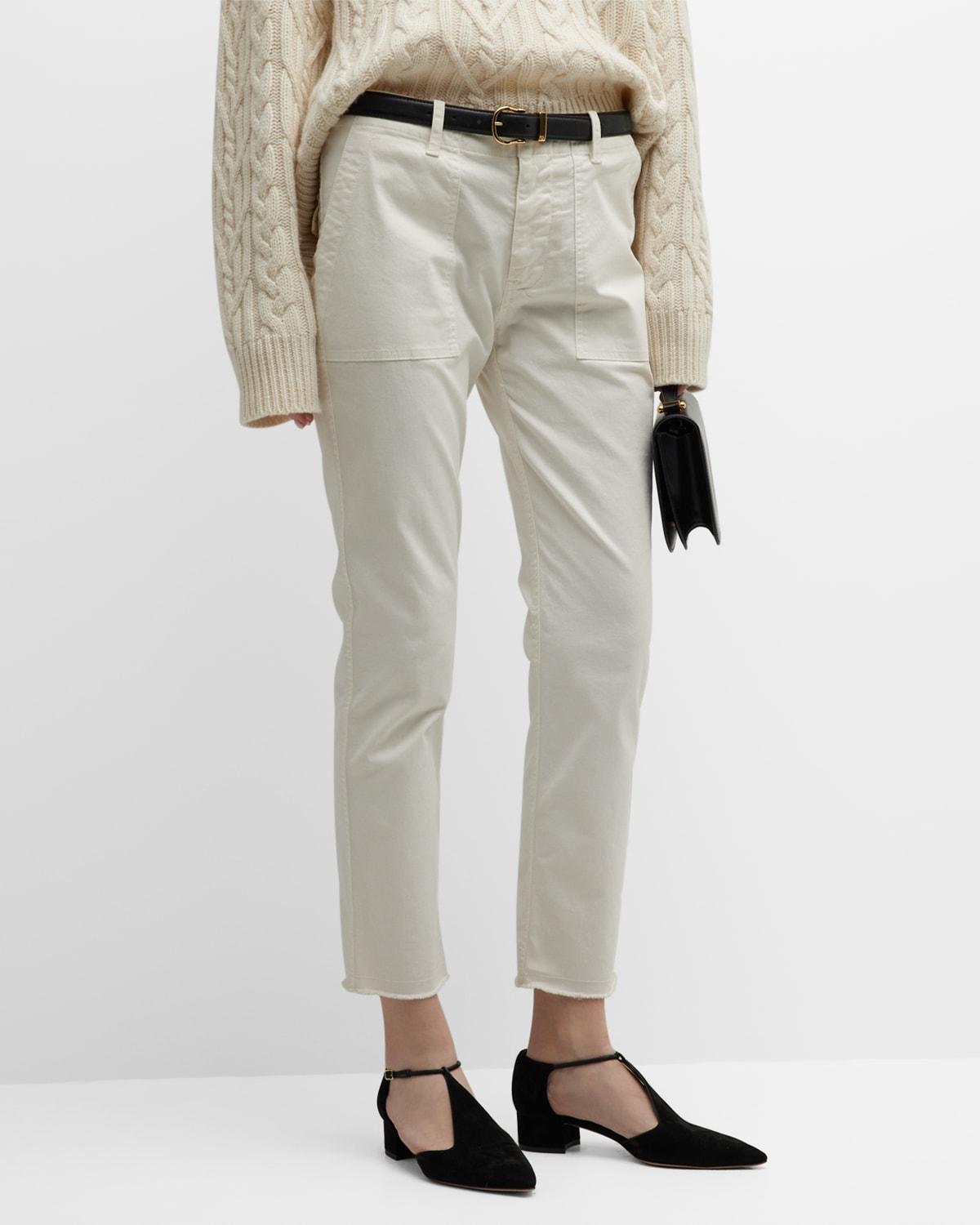 Jenna Cropped Raw-Edge Pants Product Image