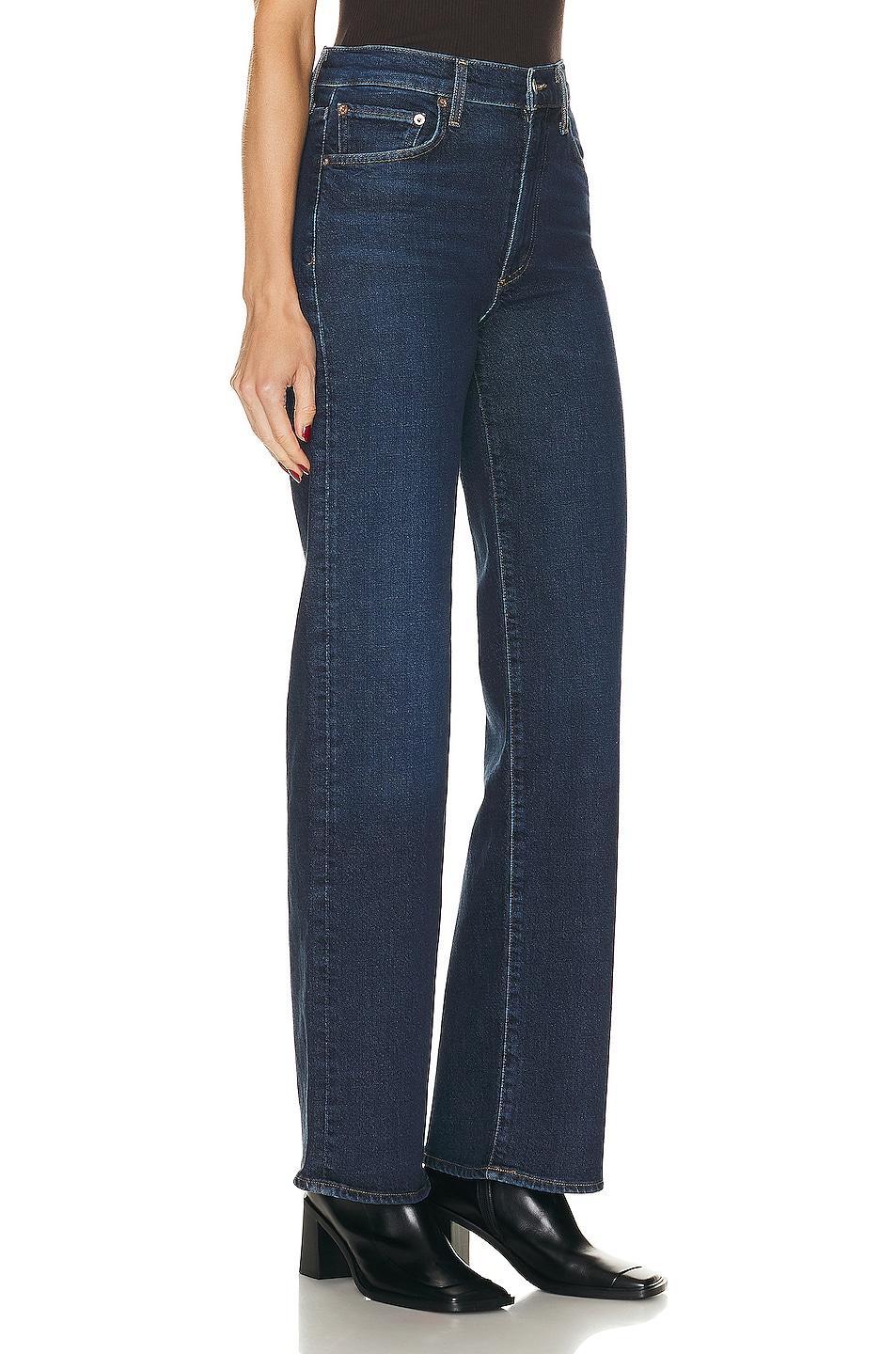 AGOLDE Harper Mid Rise Wide Straight in Blue Product Image