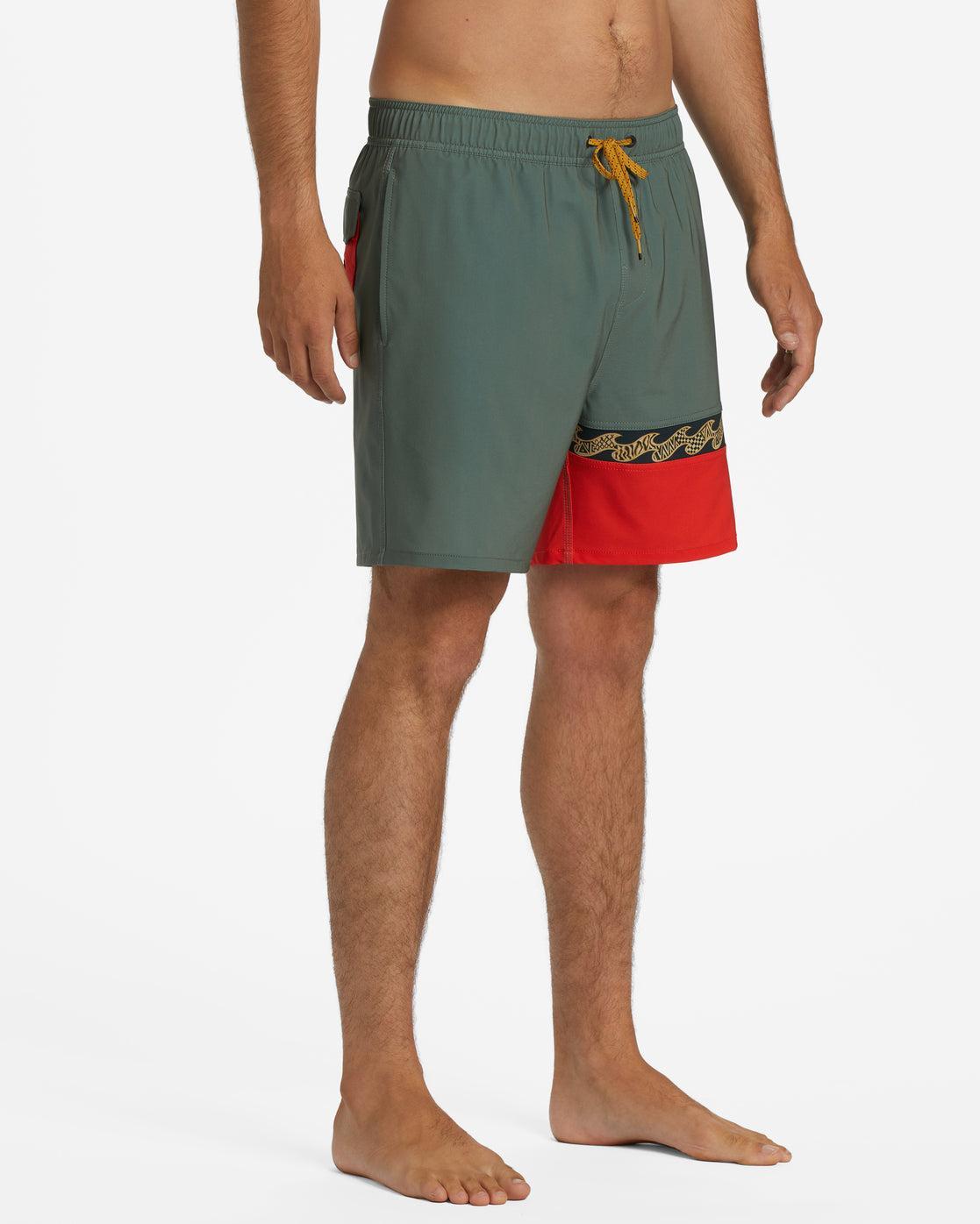 Burleigh Layback 17" Swim Trunks - Sage Male Product Image