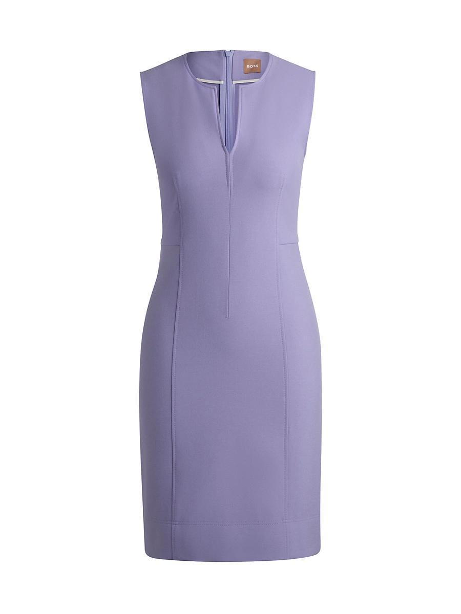 Womens Sleeveless Dress with Notch Neckline Product Image