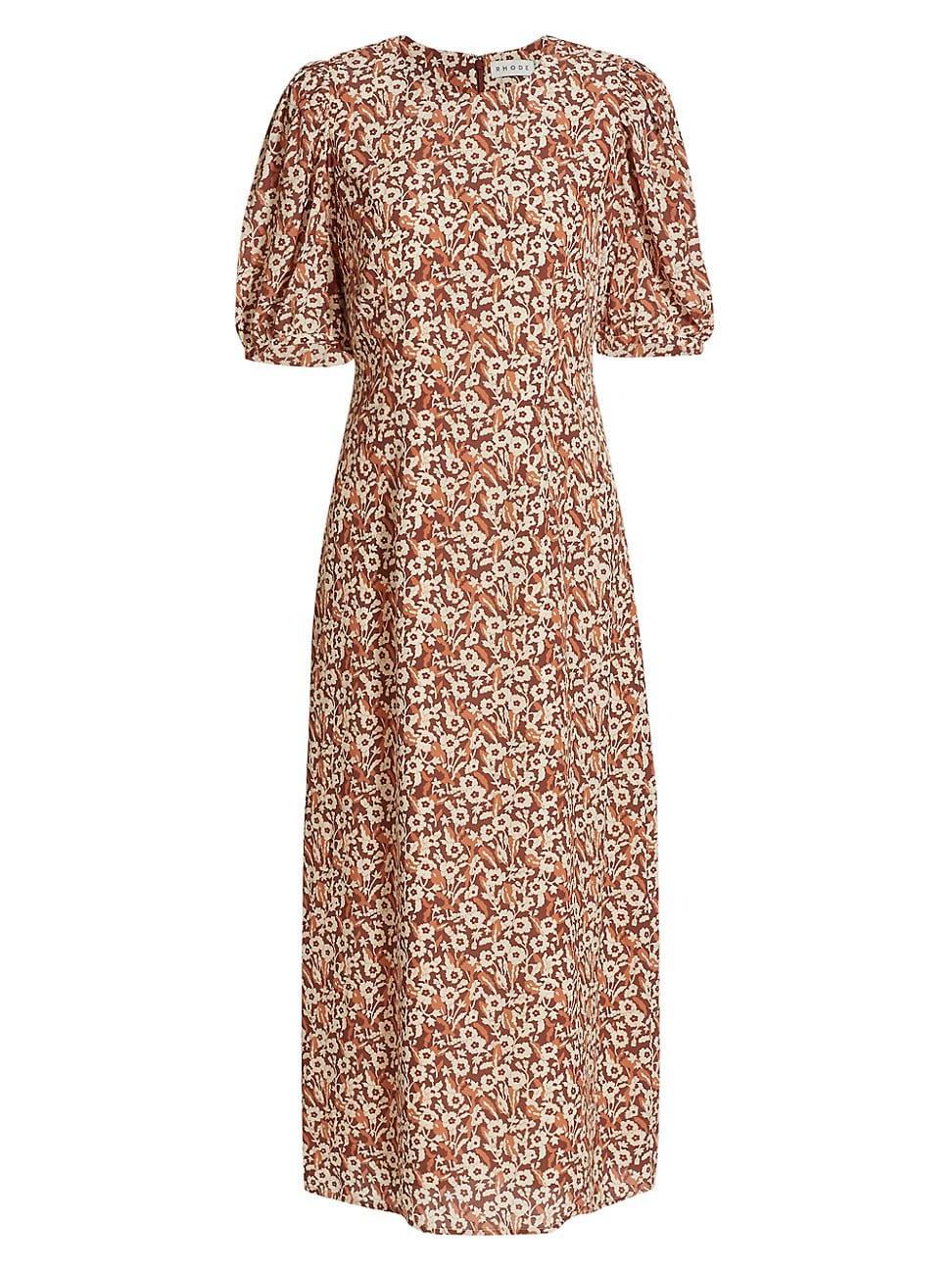 Womens Wanda Floral Short-Sleeve Midi-Dress Product Image
