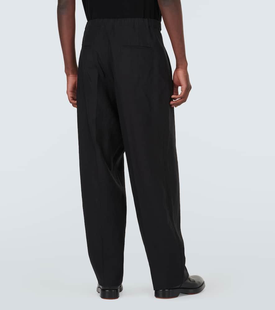 ZEGNA Oasi Lino Linen Straight Pants In Black Product Image