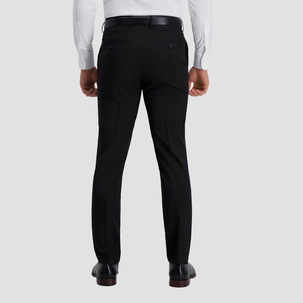 Haggar H26 Men's Stretch Slim Fit Dress Pants - Black 28x30: Lightweight, Mid Rise, Skinny Leg Product Image