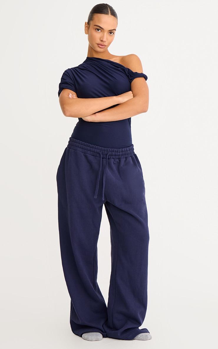 Navy Soft Touch Twist Detail Bodysuit Product Image
