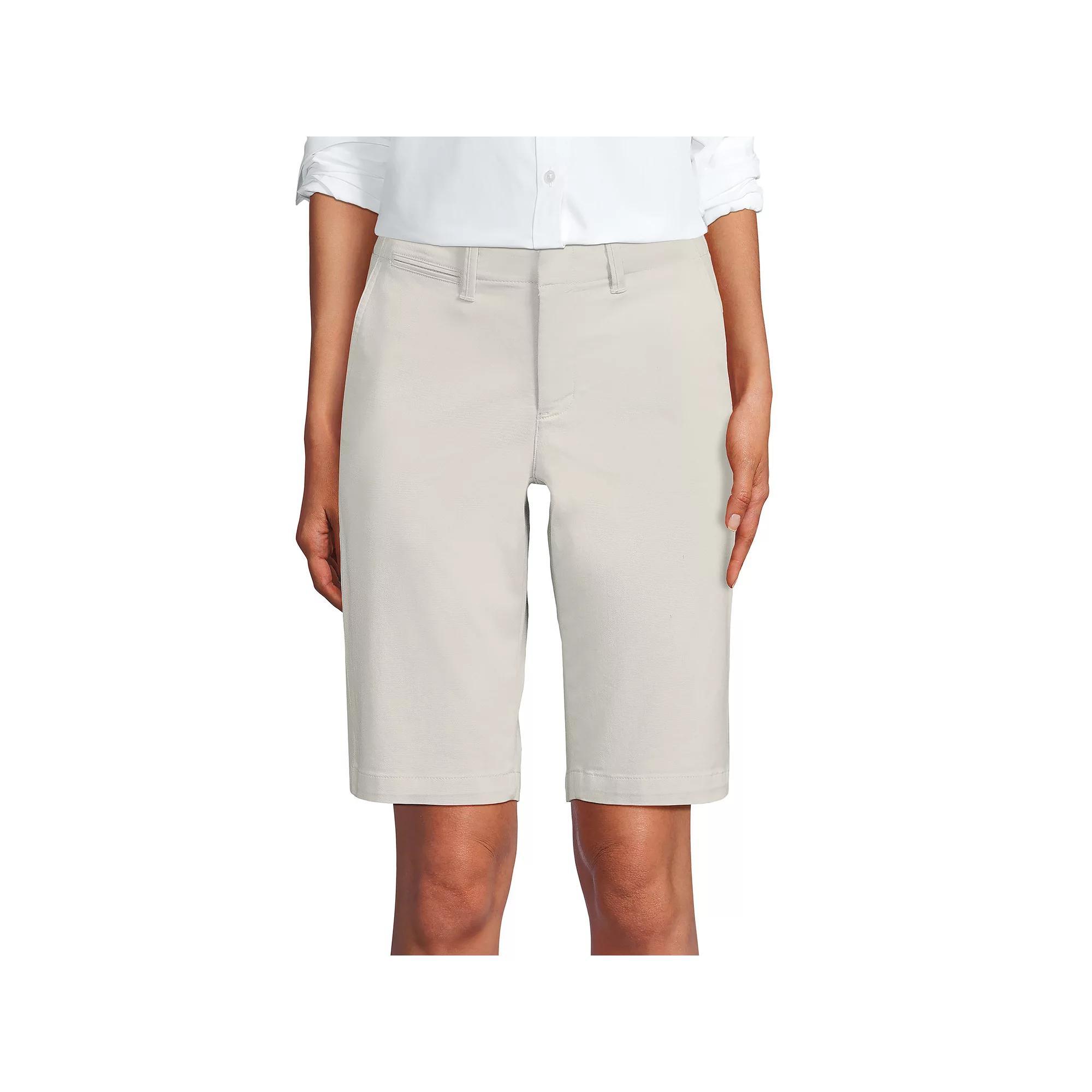Women's Lands' End 12-in. Classic Bermuda Chino Shorts, Size: 16, Deep  Blue Product Image
