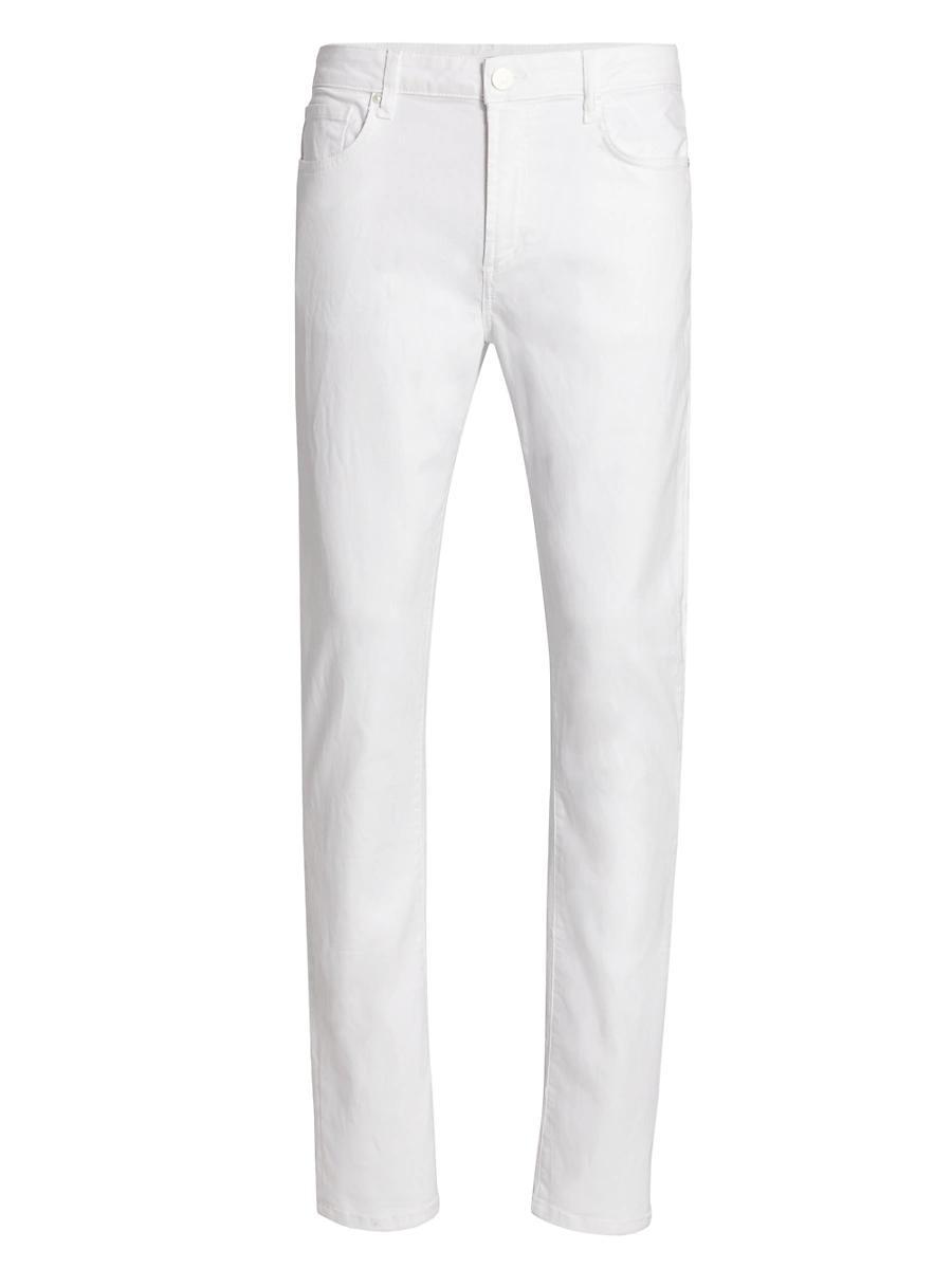Monfrere Brando Slim Straight Jeans in Blanc Product Image