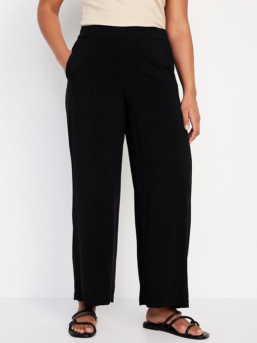 High-Waisted Playa Wide-Leg Pants Product Image