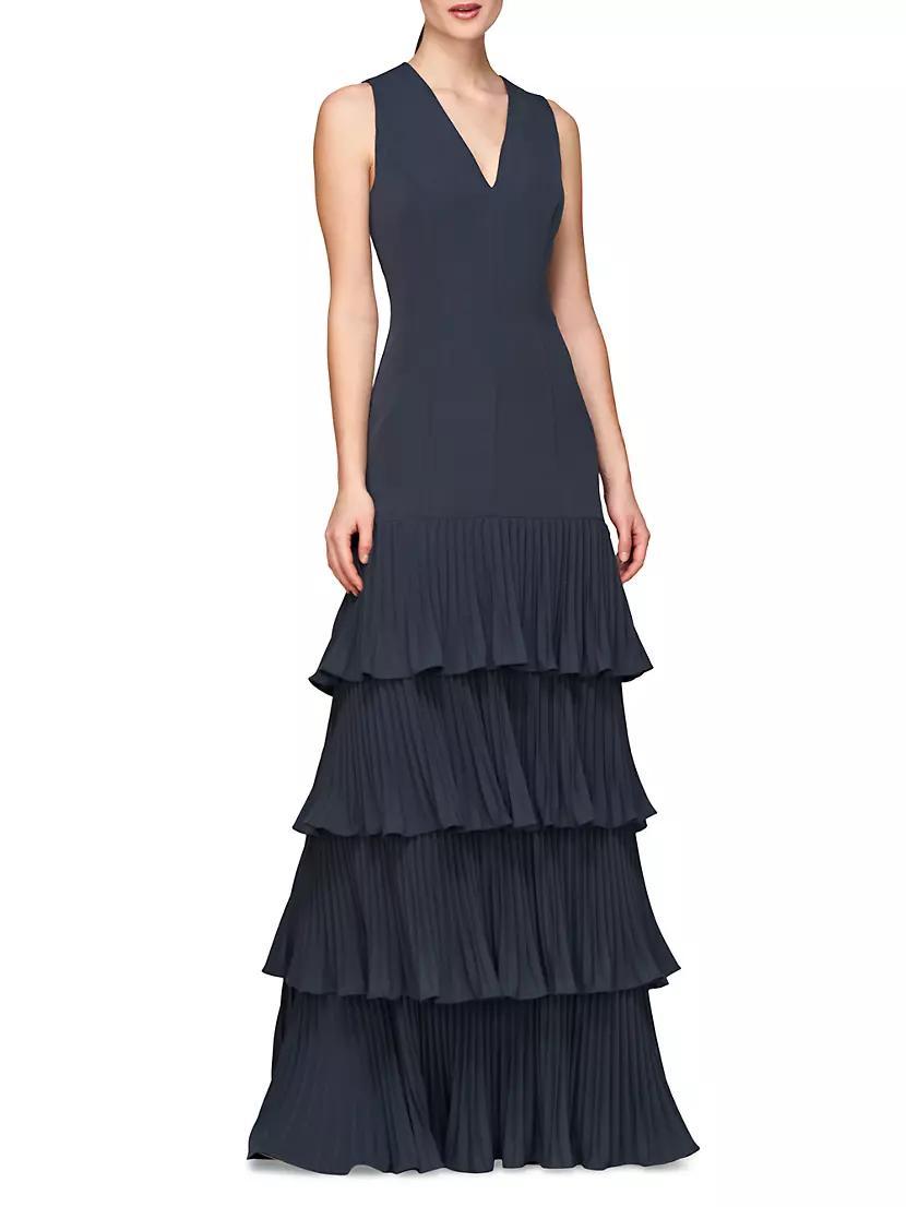 Womens Angelique Tiered Ruffled Gown Product Image