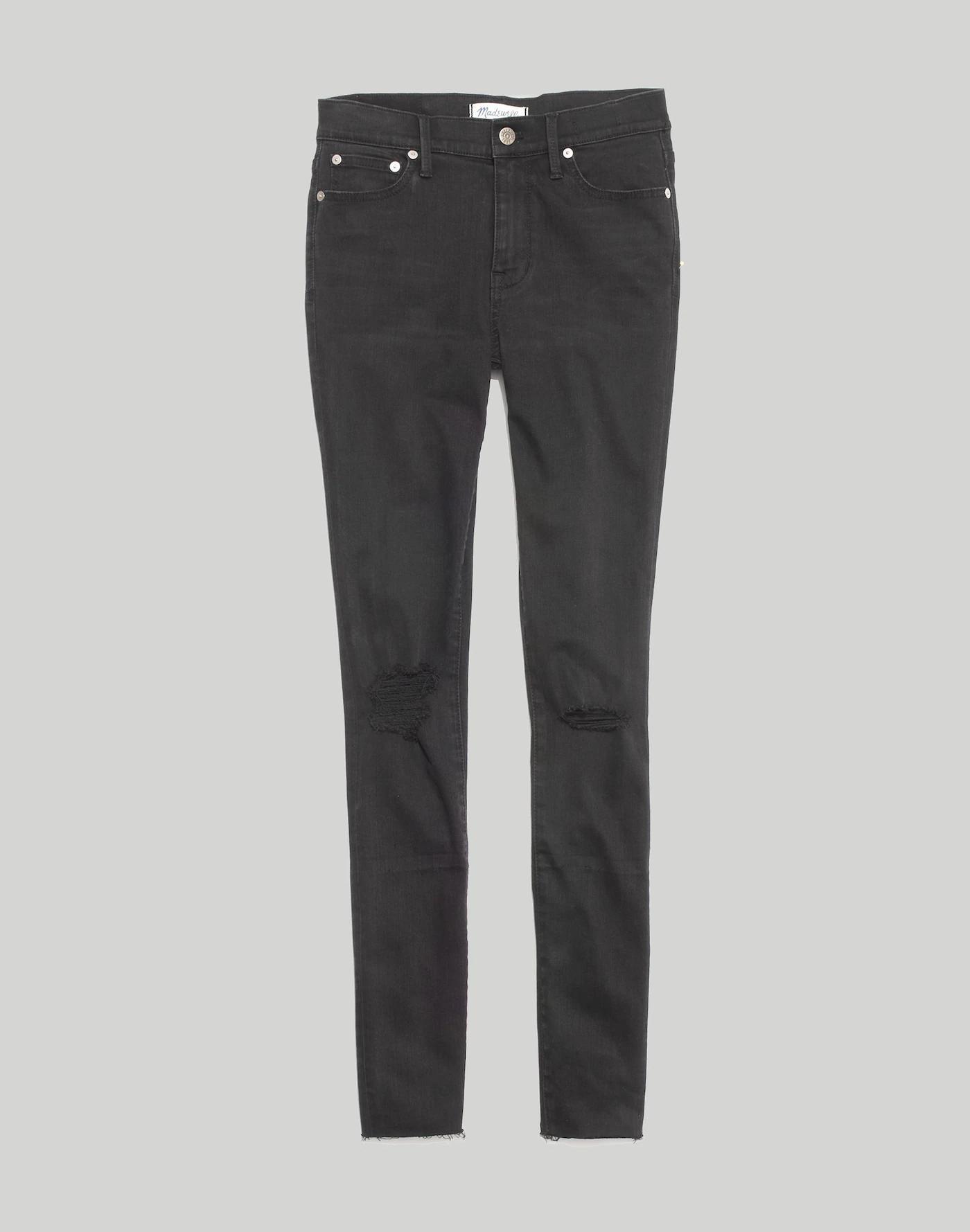Tall 9" Mid-Rise Skinny Jeans in Black Sea Product Image