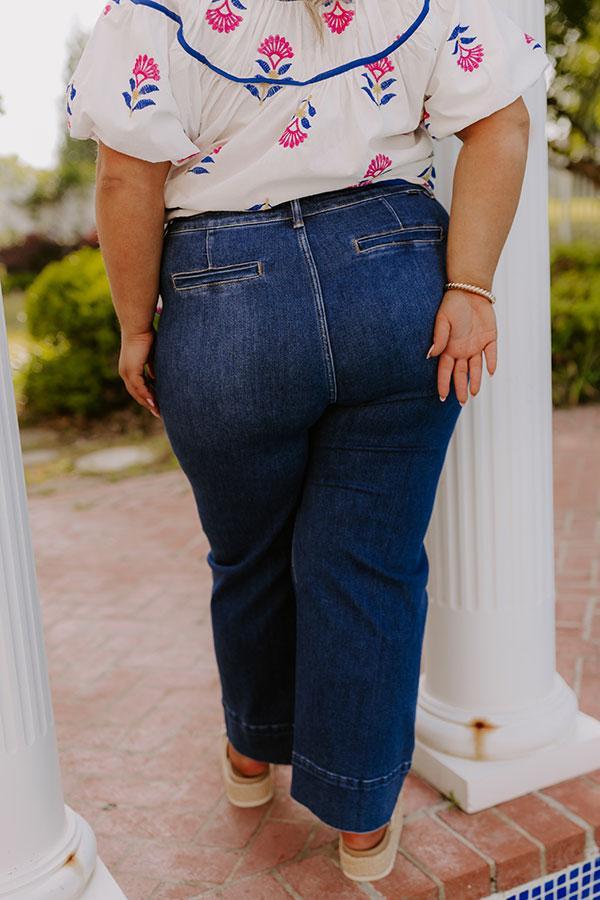 RISEN Monica High Waist Wide Leg Ankle Jean Curves Product Image
