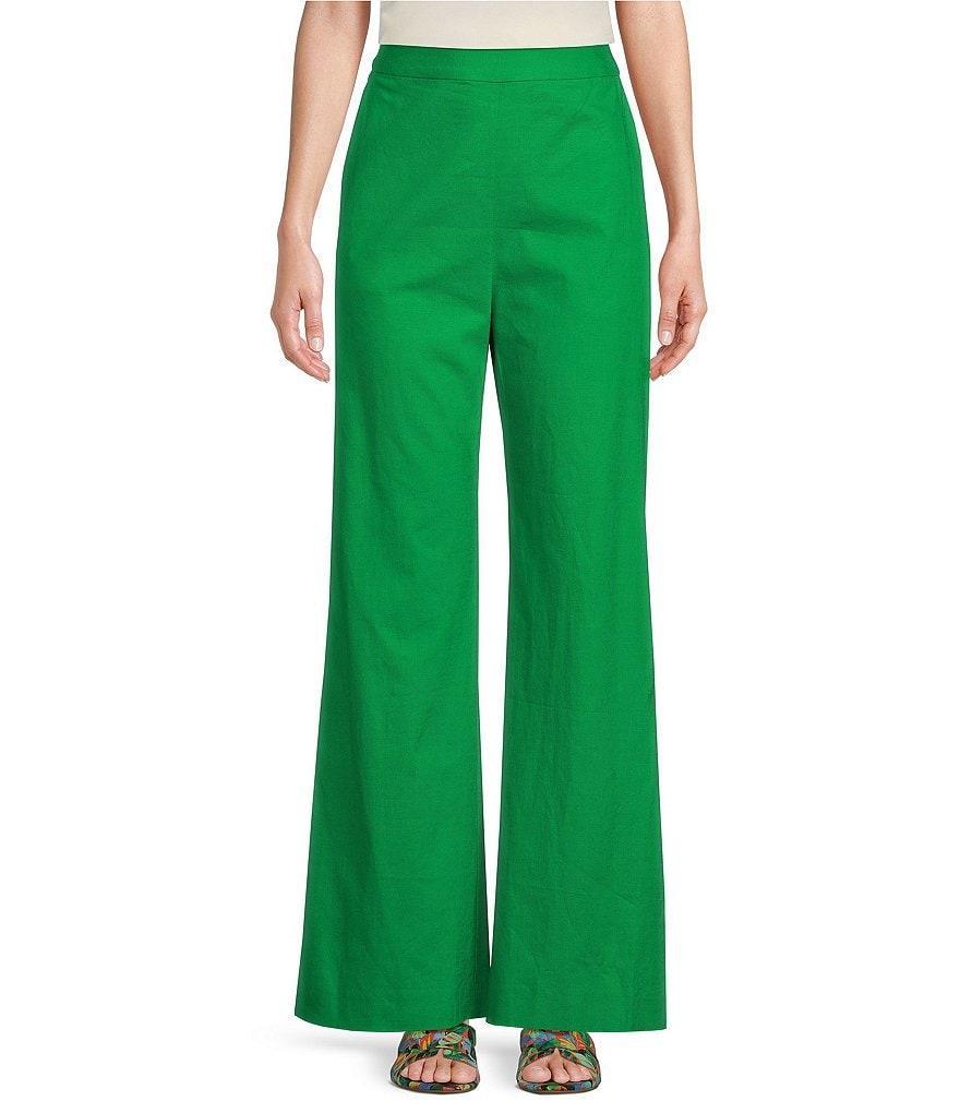 Alex Marie Amara Stretch Linen Blend Flat Front Coordinating Full Length Pants Product Image