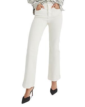 Veronica Beard Carson High Rise Ankle Flare Jeans in Ecru Product Image