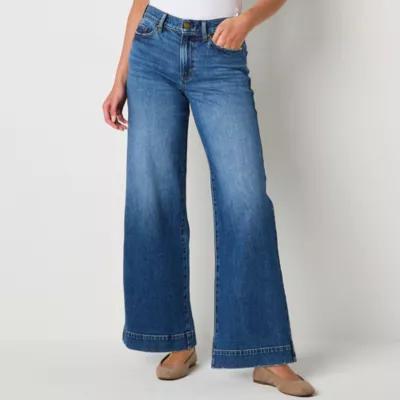 a.n.a Tall Womens High Rise Wide Leg Jean Product Image