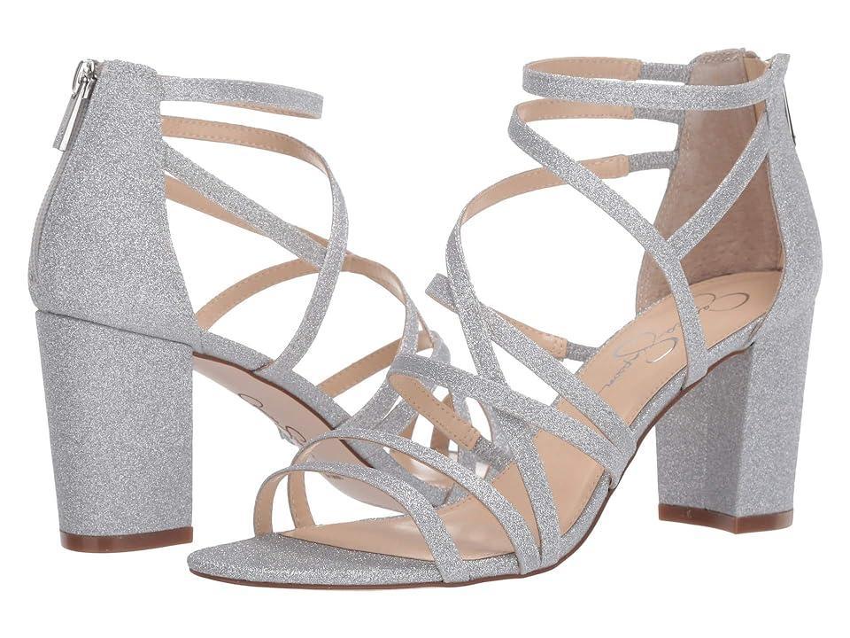 Jessica Simpson Stassey Glitter Strappy Block Heel Sandals Product Image