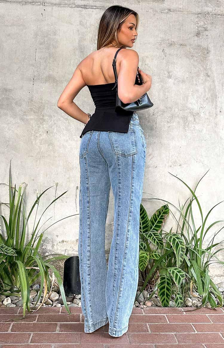 Monae Mid Wash Denim Jeans Product Image