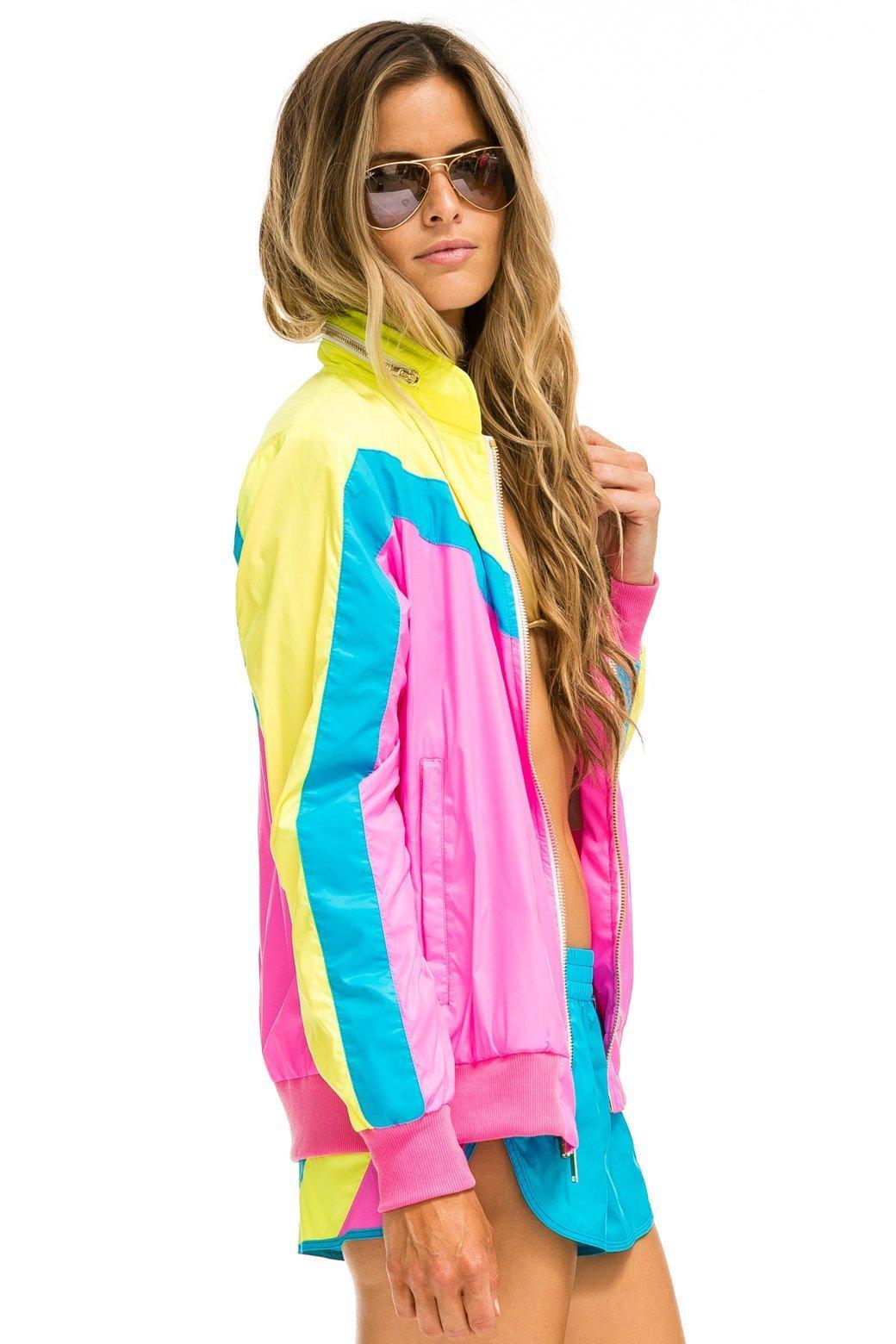 WINDBREAKER JACKET - NEON PINK Female Product Image