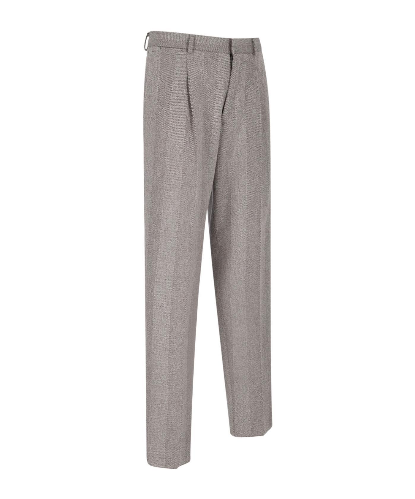 LORO PIANA Virgin Wool Straight Pants In Multicolor Product Image