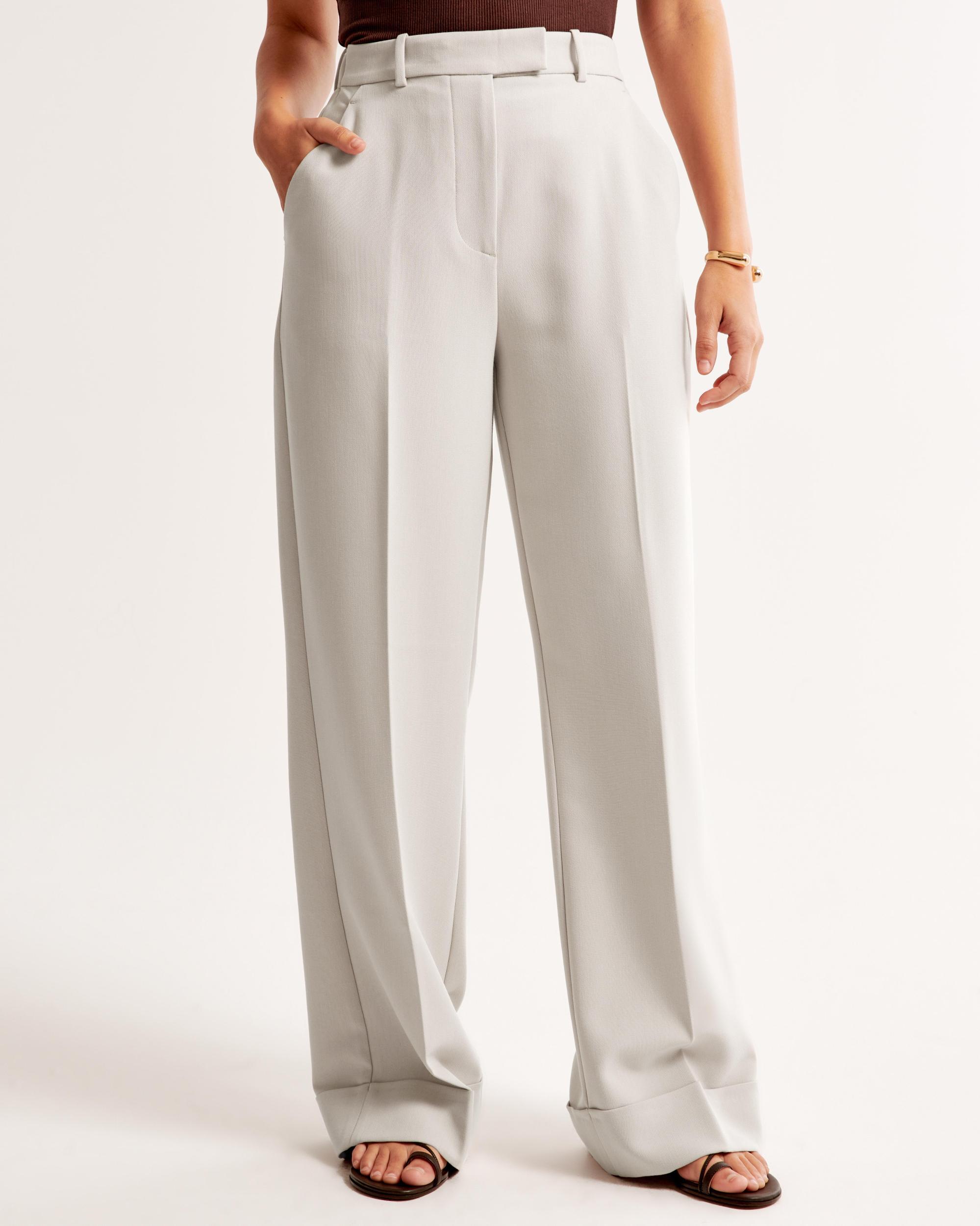 Curve Love Cuffed Hem Tailored Wide Leg Pant Product Image