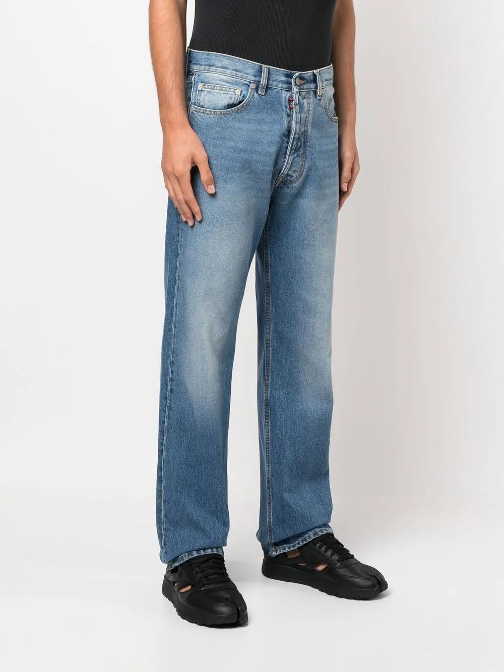four-stitch straight-leg jeans Product Image