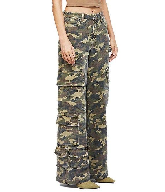 Hidden Jeans Camo Cargo Wide Leg Pants Product Image