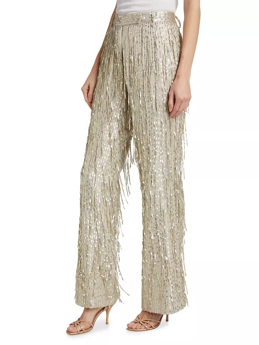 Sequin Kick-Flare Pants Product Image