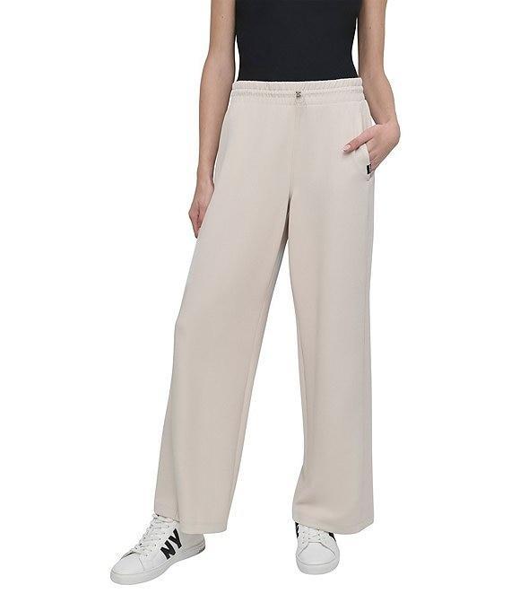DKNY Sport by Donna Karen Highline Ribbed High Waist Wide Leg Pant Product Image