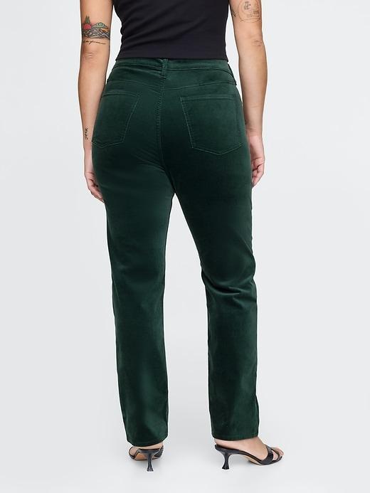 High Rise Velvet '90s Straight Pants Product Image