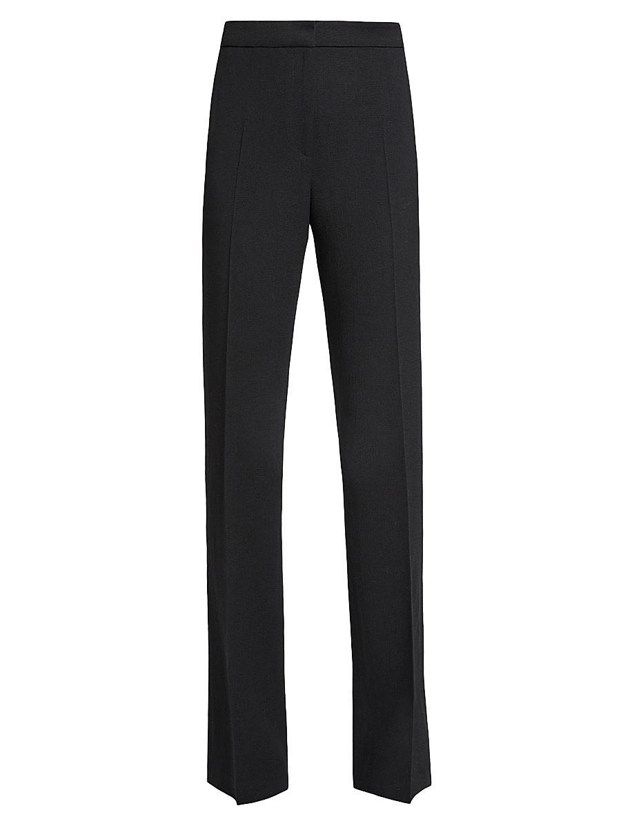 Womens Wool High-Rise Straight-Leg Pants Product Image