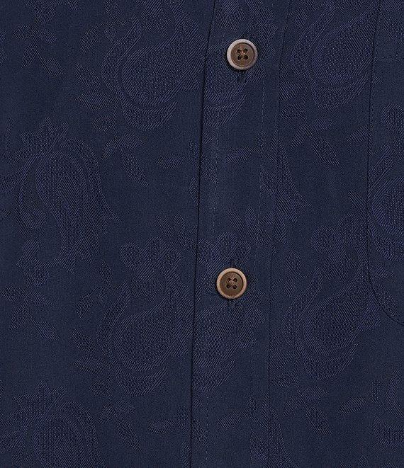 Roundtree & Yorke Short Sleeve Solid Polynosic Jacquard Sport Shirt Product Image