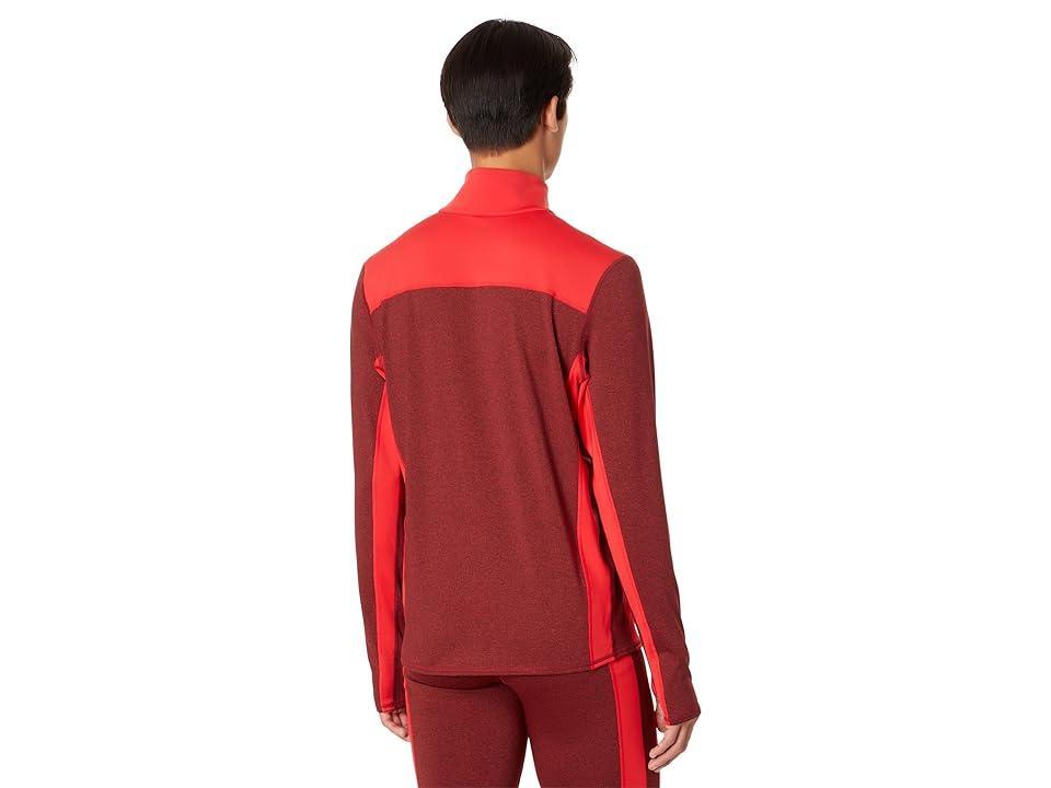Hot Chillys Micro Elite Chamois Color-Block Zip-T Granite) Men's Clothing Product Image