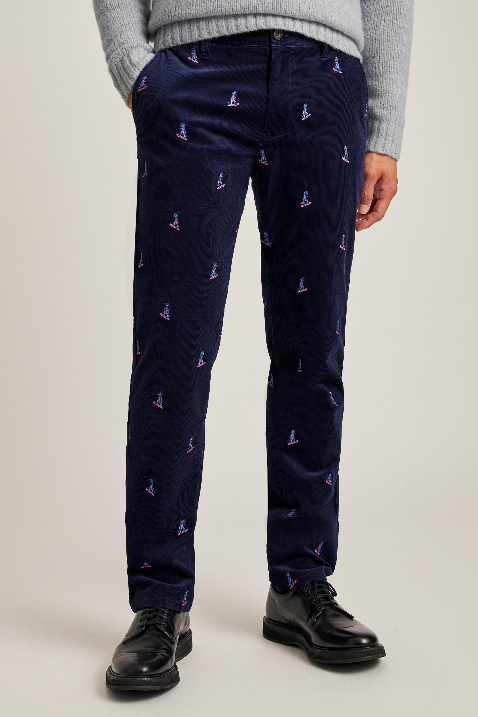 Stretch Embroidered Corduroy Trouser Product Image